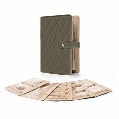 📢📢Achetez-en 2, le 3e est offert !! 🌿Élégant sac de rangement à carreaux pour bijoux, à emporter partout ✨