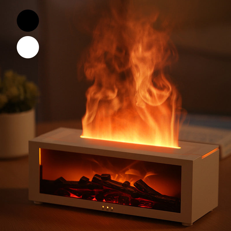 🔥 50% DE RÉDUCTION - DERNIER JOUR ! 💦 Diffuseur d'Humidité avec Flamme de Cheminée - 7 Couleurs LED et Télécommande, Ambiance Apaisante pour Maison/Bureau 🌙📦