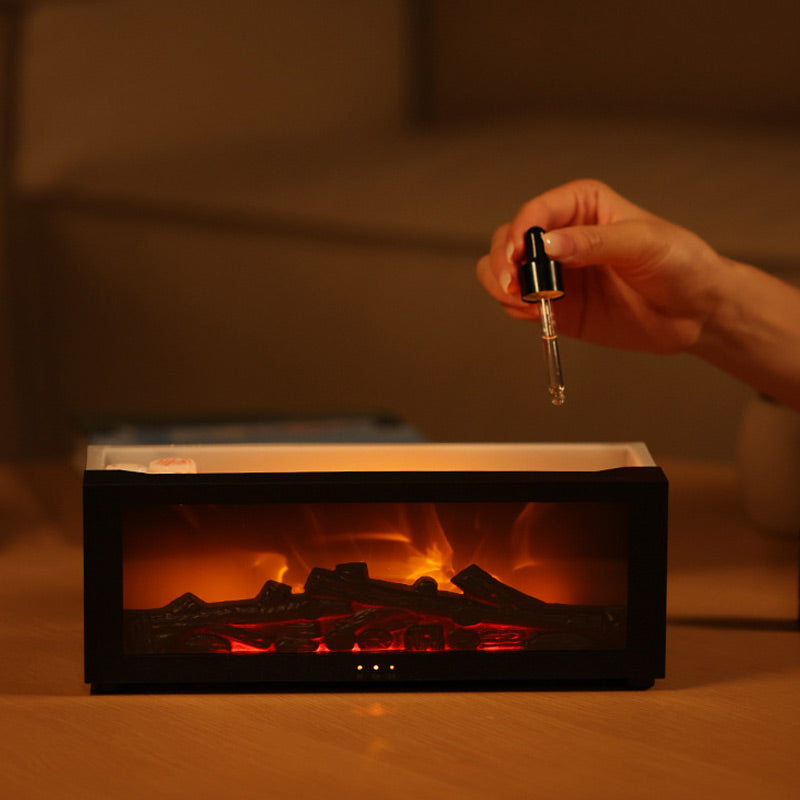 🔥 50% DE RÉDUCTION - DERNIER JOUR ! 💦 Diffuseur d'Humidité avec Flamme de Cheminée - 7 Couleurs LED et Télécommande, Ambiance Apaisante pour Maison/Bureau 🌙📦