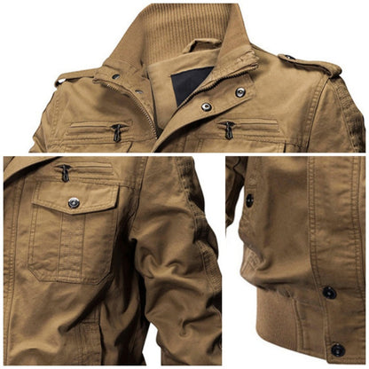 Veste Zipper Militaire Homme - Col Stand 👔⚡️ | Style Robust 🛡️🔥