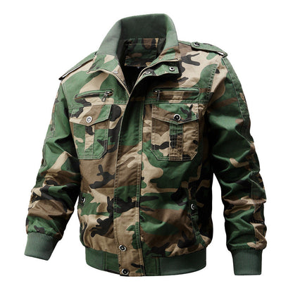 Veste Zipper Militaire Homme - Col Stand 👔⚡️ | Style Robust 🛡️🔥