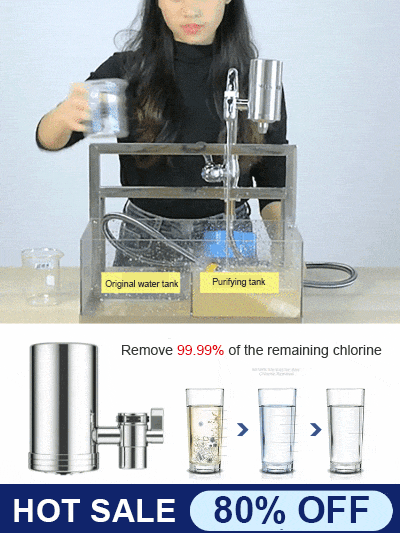 🔥Purificateur d'eau pour robinet domestique en acier inoxydable sans installation