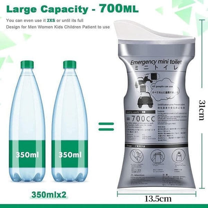 🥳 SOLDES 2026 – 50 % DE RÉDUCTION ! Plus de 50 000 exemplaires vendus !  🌿 Sac portable 700 ml : étanche, anti-déversement, neutralise les odeurs. Idéal pour voyages, camping, urgences. Hygiénique et discret.  🚐 Fini le stress en déplacement !