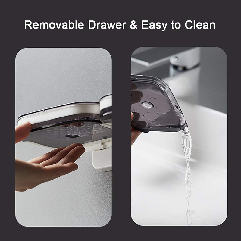 🧼✨ Porte-savon mural – 50 % de réduction ! Installation en 5 secondes, double système de drainage, pas besoin de percer : garde le savon au sec et prolonge sa durée de vie. 💪