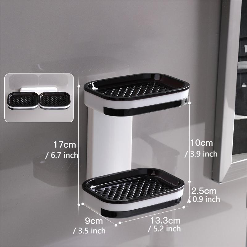 🧼✨ Porte-savon mural – 50 % de réduction ! Installation en 5 secondes, double système de drainage, pas besoin de percer : garde le savon au sec et prolonge sa durée de vie. 💪