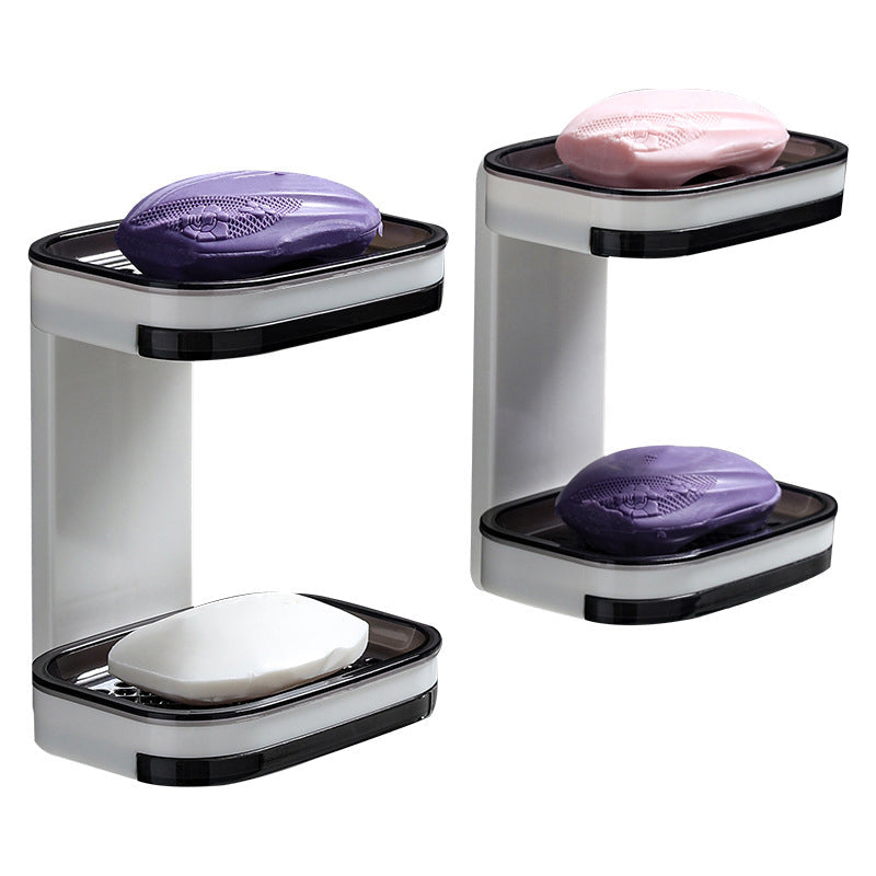 🧼✨ Porte-savon mural – 50 % de réduction ! Installation en 5 secondes, double système de drainage, pas besoin de percer : garde le savon au sec et prolonge sa durée de vie. 💪