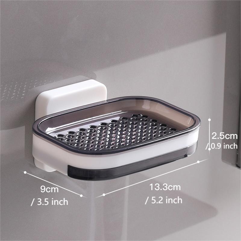 🧼✨ Porte-savon mural – 50 % de réduction ! Installation en 5 secondes, double système de drainage, pas besoin de percer : garde le savon au sec et prolonge sa durée de vie. 💪