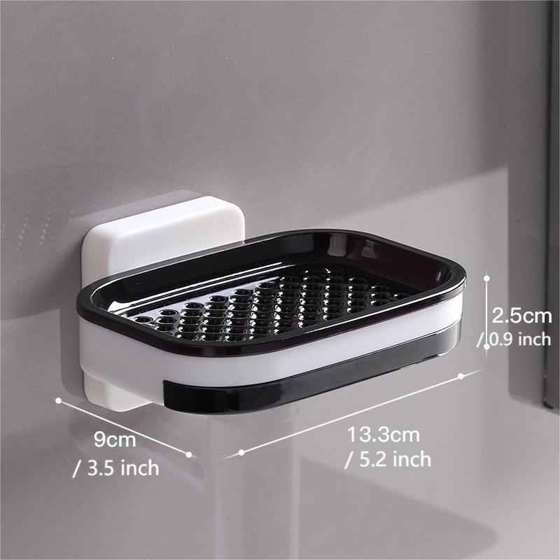 🧼✨ Porte-savon mural – 50 % de réduction ! Installation en 5 secondes, double système de drainage, pas besoin de percer : garde le savon au sec et prolonge sa durée de vie. 💪
