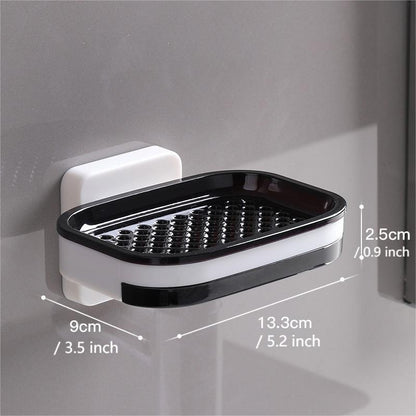 🧼✨ Porte-savon mural – 50 % de réduction ! Installation en 5 secondes, double système de drainage, pas besoin de percer : garde le savon au sec et prolonge sa durée de vie. 💪