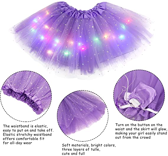 👗 67% DE RÉDUCTION ! ✨ Jupe Tutu LED Magique - Illumination Éclatante avec 8 Modes Lumineux, Parfaite pour Fêtes/Déguisements/Photos 💃🎉