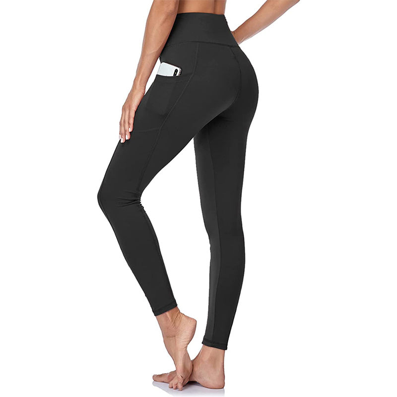 Leggings de yoga à taille haute avec renfort au niveau des fesses, contrôle abdominal et poche latérale