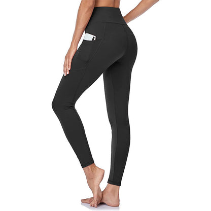 Leggings de yoga à taille haute avec renfort au niveau des fesses, contrôle abdominal et poche latérale