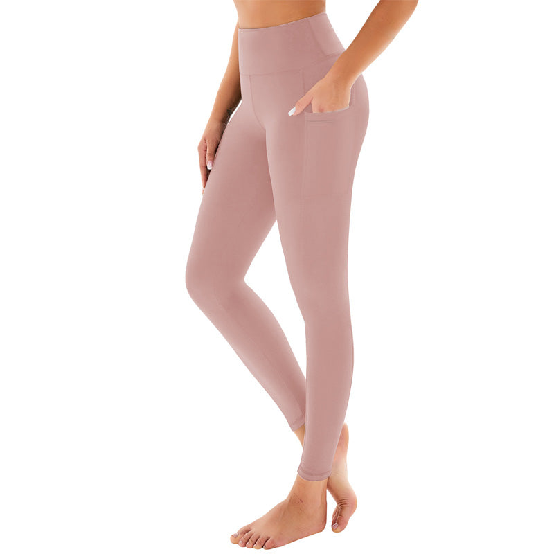 Leggings de yoga à taille haute avec renfort au niveau des fesses, contrôle abdominal et poche latérale