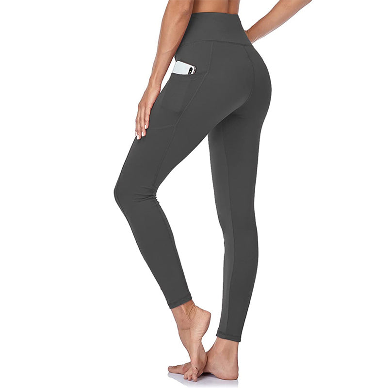 Leggings de yoga à taille haute avec renfort au niveau des fesses, contrôle abdominal et poche latérale