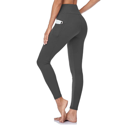 Leggings de yoga à taille haute avec renfort au niveau des fesses, contrôle abdominal et poche latérale