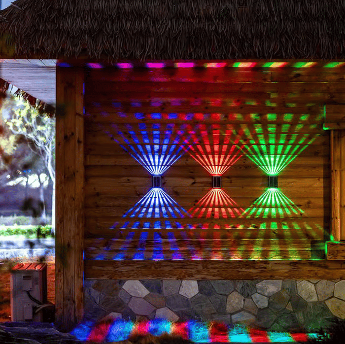 Spot mural solaire étanche à 4 LED pour l'extérieur