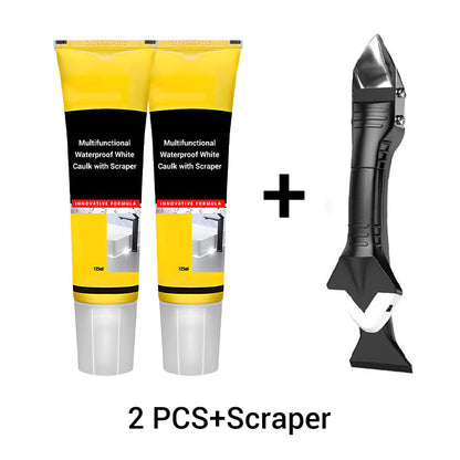 🚿 ACHETEZ 2 - RECEVEZ 1 GRATUIT ! ✨ Mastic Blanc Imperméable Multifonction - Scellant Étanche pour Joints, Rebords et Réparations 🛠️🧱