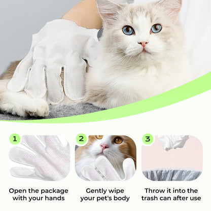 🎉  🫧Gants de nettoyage sans rinçage pour animaux de compagnie