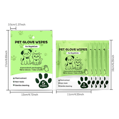 🎉  🫧Gants de nettoyage sans rinçage pour animaux de compagnie
