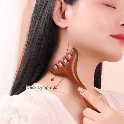 Peigne de massage méridien à six griffe