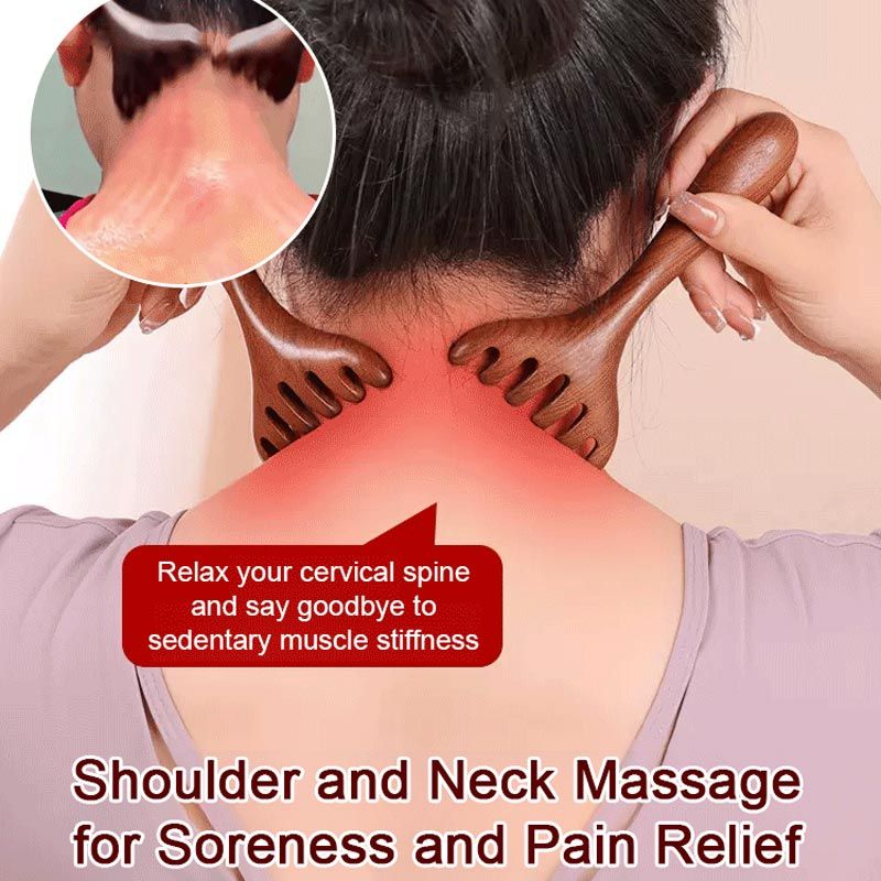 Peigne de massage méridien à six griffe