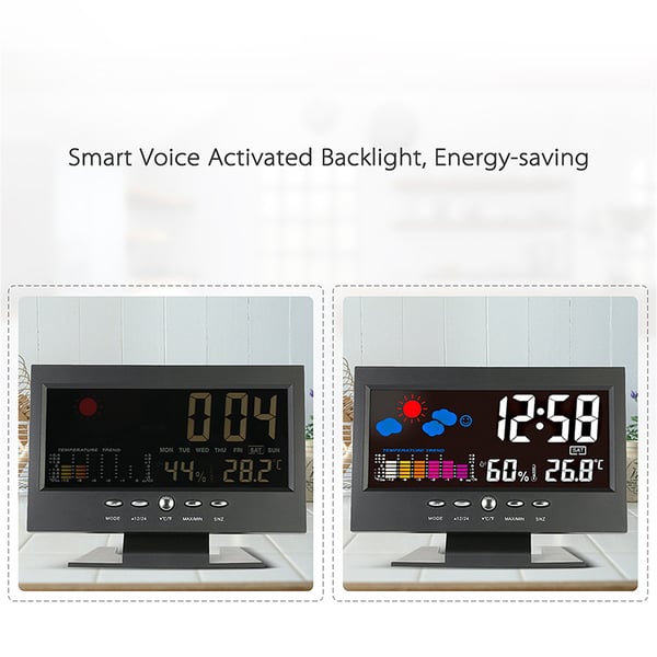 ✨⏰ Promotion du dernier jour 80% 🔥 Moniteur numérique de température et d'humidité à LED prévisions météo compteur à LED réveil