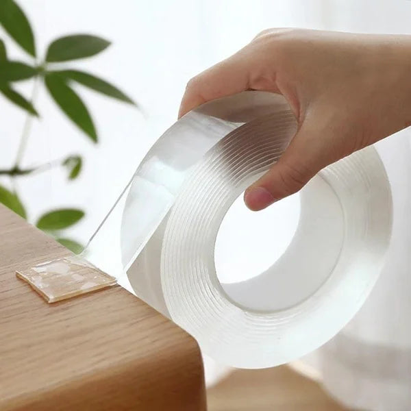 🔥🔥Ruban adhésif nano transparent sans traces, double face réutilisable