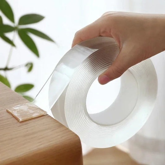🔥🔥Ruban adhésif nano transparent sans traces, double face réutilisable