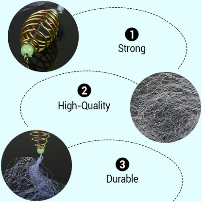 Fishing Gill Net with Spring Bait Trap