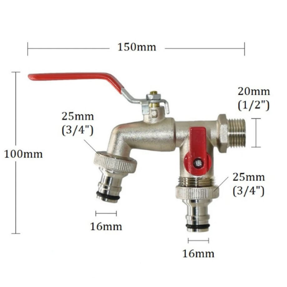 🔥 PROMOTION ÉCLAIR : 50 % DE RÉDUCTION ! ⚙️ Robinet de jardin universel en acier inoxydable à double sortie – Vannes indépendantes, très résistant et facile à installer 🚰