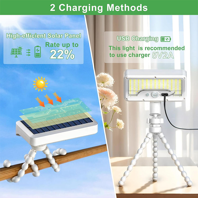 🔥Promotion exceptionnelle : 50 % de réduction🔥Lampe à capteur solaire et double recharge USB-C, amovible et portable