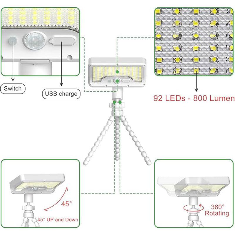 🔥Promotion exceptionnelle : 50 % de réduction🔥Lampe à capteur solaire et double recharge USB-C, amovible et portable