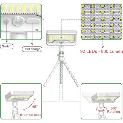 🔥Promotion exceptionnelle : 50 % de réduction🔥Lampe à capteur solaire et double recharge USB-C, amovible et portable