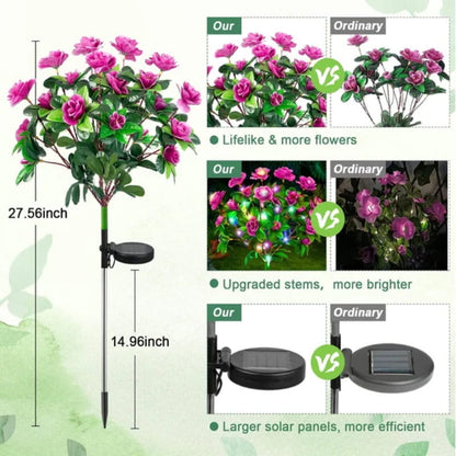 ⏳50 % de réduction pour une durée limitée⏰Lumière solaire sur piquet de fleur d'azalée de simulation💐💡