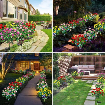 ⏳50 % de réduction pour une durée limitée⏰Lumière solaire sur piquet de fleur d'azalée de simulation💐💡