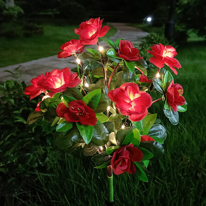 ⏳50 % de réduction pour une durée limitée⏰Lumière solaire sur piquet de fleur d'azalée de simulation💐💡