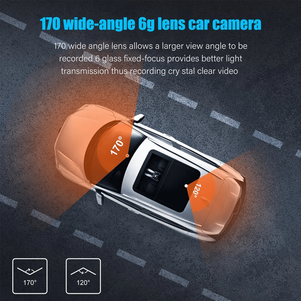 🚗1080P HD 170° Laajakulma Yöllä Auton Tallentaja