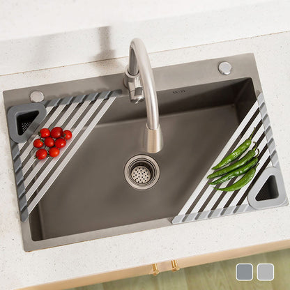 Tapis de séchage multifonctionnel pour coin d'évier de cuisine