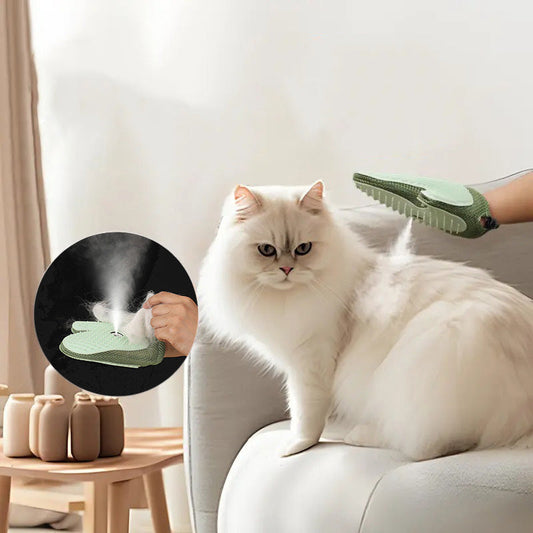 💝Hot Sale 50% OFF 💝 Gants de toilettage pour chiens et chats avec spray intégré🐾🧤