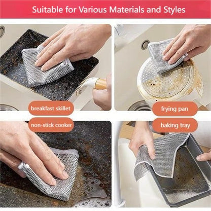 ✨Chiffons Vaisselle en Fil Métallique Multi-Usages et Anti-Rayures