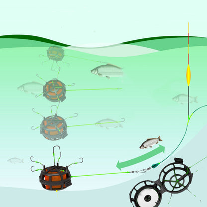 Hameçon de pêche avec cage flottante à 360° pour appât
