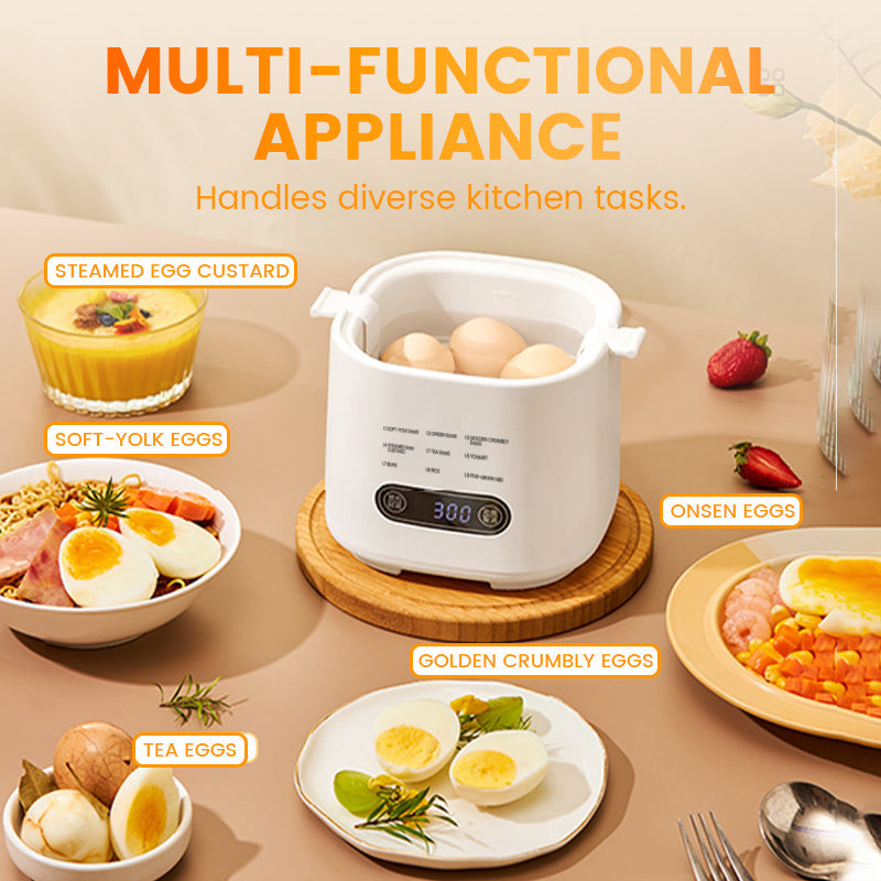 Ensemble Mini Cuiseur à Œufs Multifonction avec Panneau Tactile Intelligent