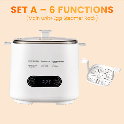 Ensemble Mini Cuiseur à Œufs Multifonction avec Panneau Tactile Intelligent