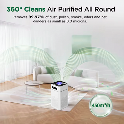 🌿💨 Purificateur d'air pour la maison – Protection complète 🛡️🏠 pour un air ambiant frais et pur, idéal contre les allergènes, la poussière et les odeurs. 🎁
