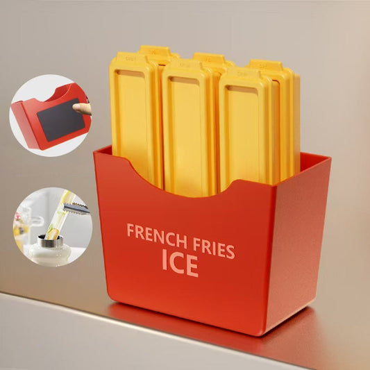 🔥🔥🔥Amusant set de glaçons DIY en forme de frites en matériau de qualité alimentaire🎁✨