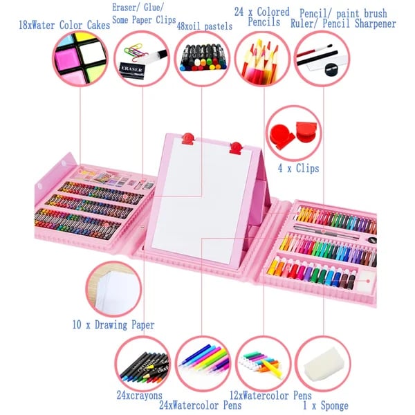 🔥Set d'art créatif de luxe 6 en 1 🧑‍🎨(cadeau idéal pour les enfants) Chaque enfant est un artiste !