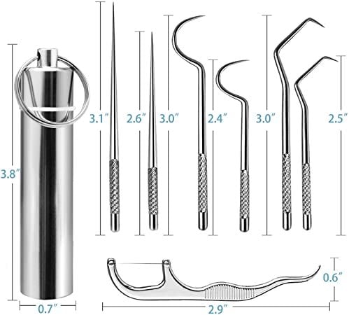 ⚡Set de cure-dents en acier inoxydable | Hygiénique & Durable