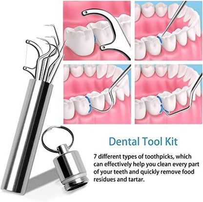 ⚡Set de cure-dents en acier inoxydable | Hygiénique & Durable