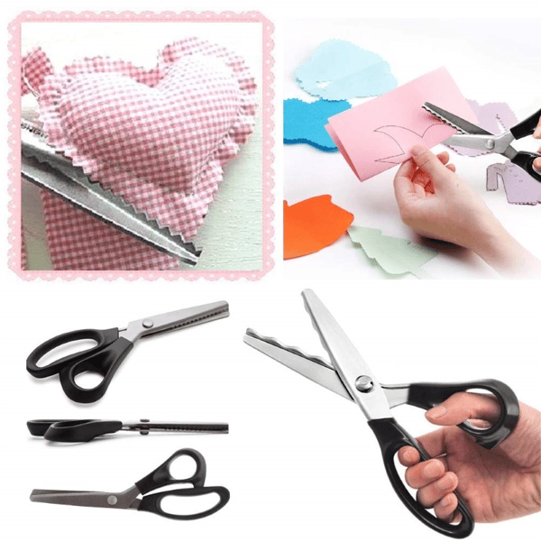✂️🛒 -50% ! 🧵Ciseaux Zig-Zag en Acier Inoxydable – Poignée Ergonomique, Anti-Effilochage & Coupe Tissu, Papier & Cuir.