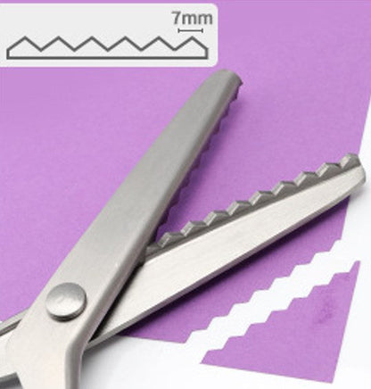 ✂️🛒 -50% ! 🧵Ciseaux Zig-Zag en Acier Inoxydable – Poignée Ergonomique, Anti-Effilochage & Coupe Tissu, Papier & Cuir.